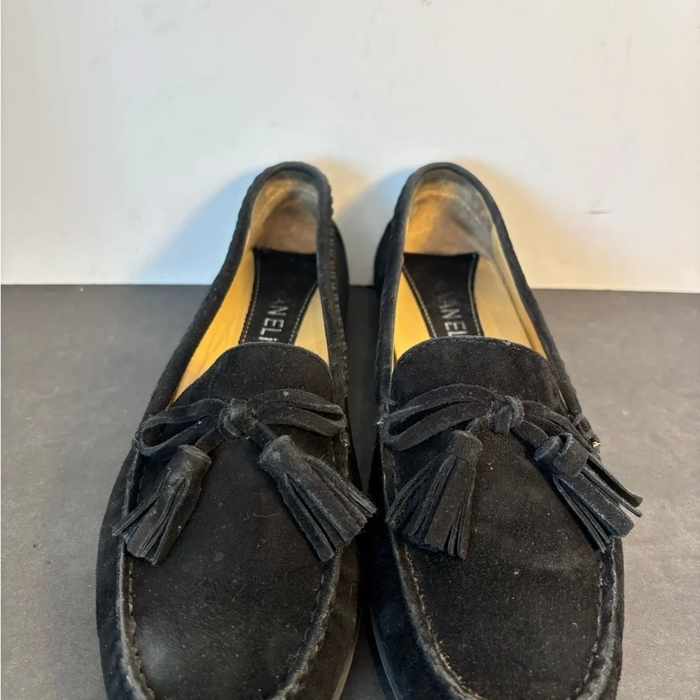 Vaneli Black Suede Tassel Loafers 6.5M Classic Driving Flats